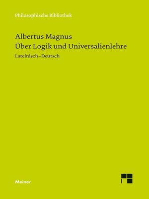 cover image of Über Logik und Universalienlehre